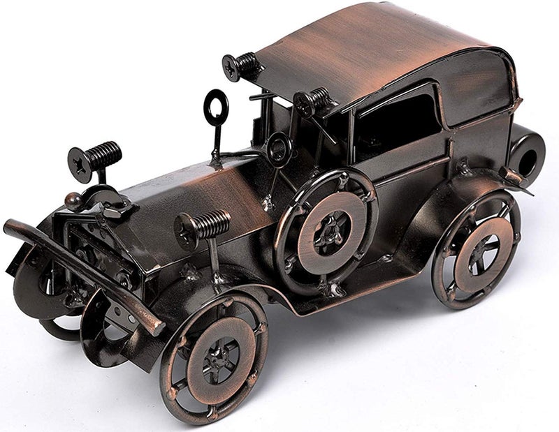 MOYODOR Metal Antique Vintage Car Model Handcrafted Collections Collectible Vehicle for Bar or Home Decor Decoration Great Birthday Gift Bronze Classic Car Model, Large - Image 1